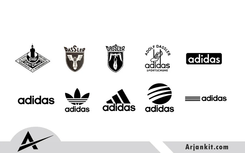 تاریخچه لوگو آدیداس
